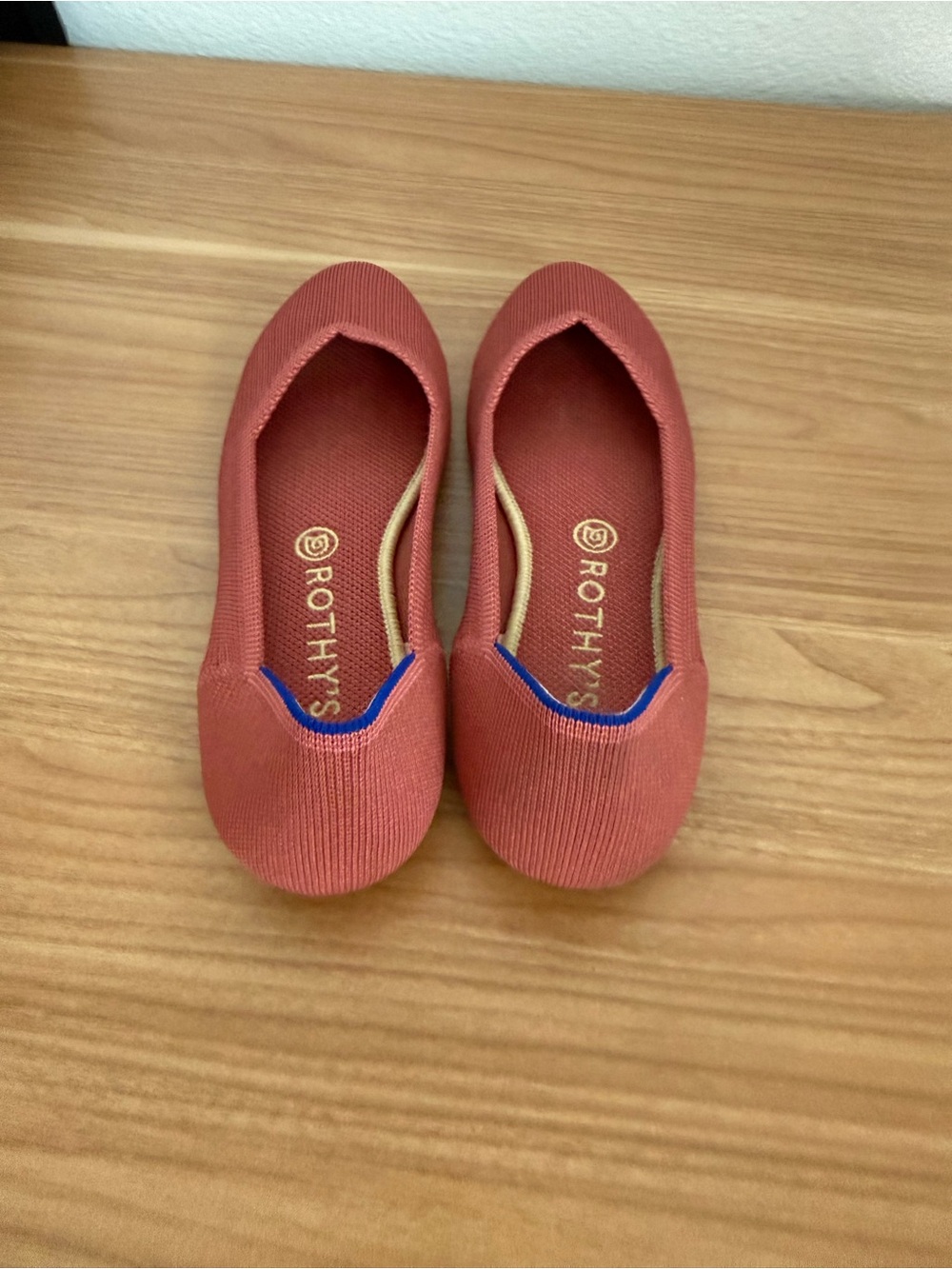 Rothy's Copper Rose Knit Round Toe Ballet Flat loafer Size 9 - Picture 3 of 7